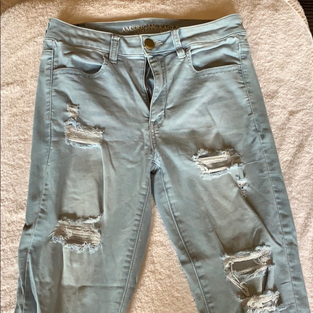 American Eagle Distressed Super Stretch Jeans